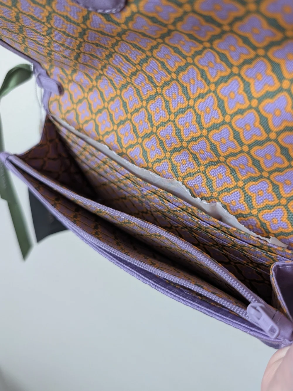 Vera Bradley Wildwood Wallet Crossbody Bag Purple Rhapsody Quilted Cotton NWT